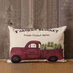 Farmers Market Truck Accent Pillow