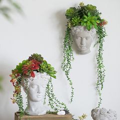 Cement Statue Wall Vase