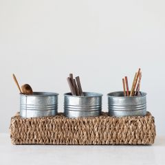 3 Bucket Basket Tray Planter