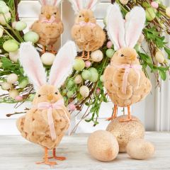 Fluffy Decorative Standing Chicks Set of 2