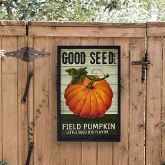 Framed Harvest Pumpkin Seed Sign