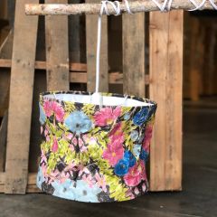 Abstract Floral Round Decorative Paper Shade 14 Inch