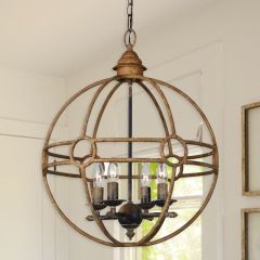 Metallic Sphere Chandelier