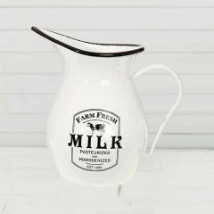 Farm Fresh Milk Pitcher Vase