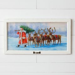 Santa Claus Lane Window Wall Decor