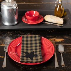 Primitive Farmhouse Checked Cloth Napkin Set of 6