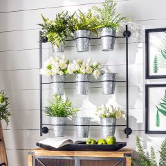 9 Pot Wall Mounted Planter