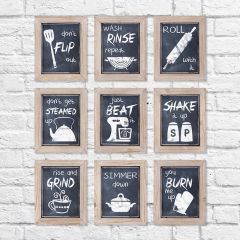Kitchen Inspiration Wall Decor Set of 9
