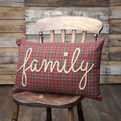 Country Plaid Family Pillow