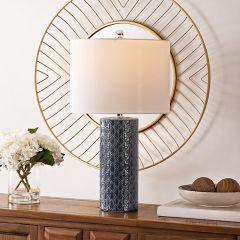 Lattice Leaf Ceramic Table Lamp