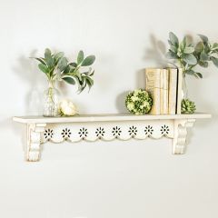 Scalloped Wood Wall Display Shelf