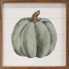 Watercolor Green Pumpkin Wall Art