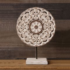 Wooden Medallion Tabletop Decor