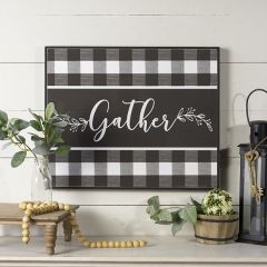 Buffalo Check Gather Wall Sign