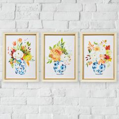 Framed Fall Florals Set of 3