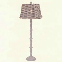 Rattan Turned Iron Buffet Lamp
