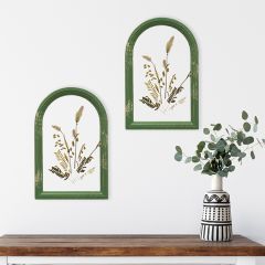 Framed Glass Dried Botanical Wall Decor