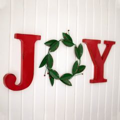 Painted Metal JOY Wall Sign