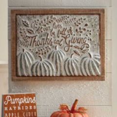 Framed Thanks and Giving Wall Decor