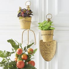 Garden Tool Wall Pots Set of 2