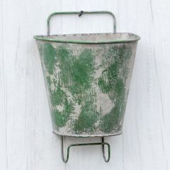 Weathered Metal Wall Planter