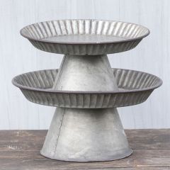 Galvanized Country Risers Set of 2