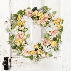 Hydrangea Wreath With Peonies