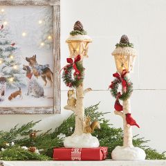 Birch Style Lamp Post Holiday Light Set of 2