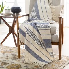 Fringed Woven Throw Blanket