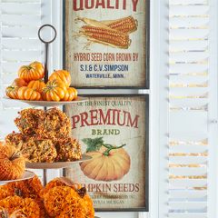 Harvest Seed Wall Sign Set of 2