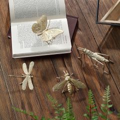 Metallic Cast Iron Insects Set of 4