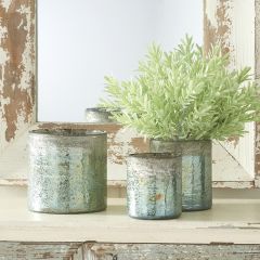 Matte Glass Cylinder Planter Collection Set of 3