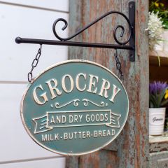Metal Grocery Bracket Sign