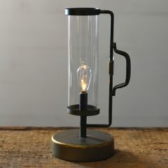 Metal and Glass Canister Lantern Light