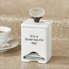 Inspirational Ceramic Tea Bag Caddy
