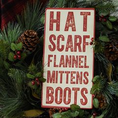 Vintage Inspired Winter Wear Easel Sign