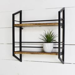 Industrial Two Tone Wall Shelf