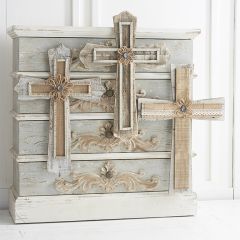 Wood Cross Decor Set of 3