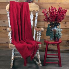 Woven Scarlet Throw