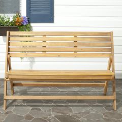 Acacia Wood Folding Bench