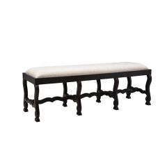 French Country Black Romeo Bench
