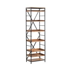 Rustic Wood and Metal Etagere