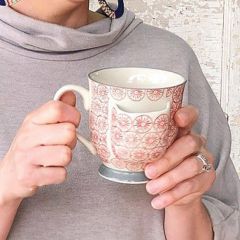 Tea Bag Holder Stoneware Mug Set of 4