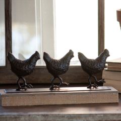 Walking Chickens Tabletop Accent Decor