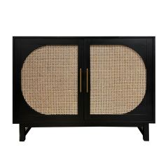 Mid Century Rattan Front Cabinet
