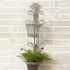 2 Tier Fleur De Lis Wall Planter