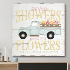 Spring Showers Truck Canvas Art