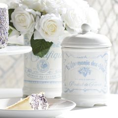 French Country Label Storage Canister Set of 2