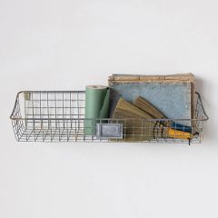 Zinc Finish Wire Wall Basket