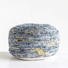 Heavily Distressed Cotton Pouf